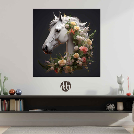 Royal Horse with Flowers