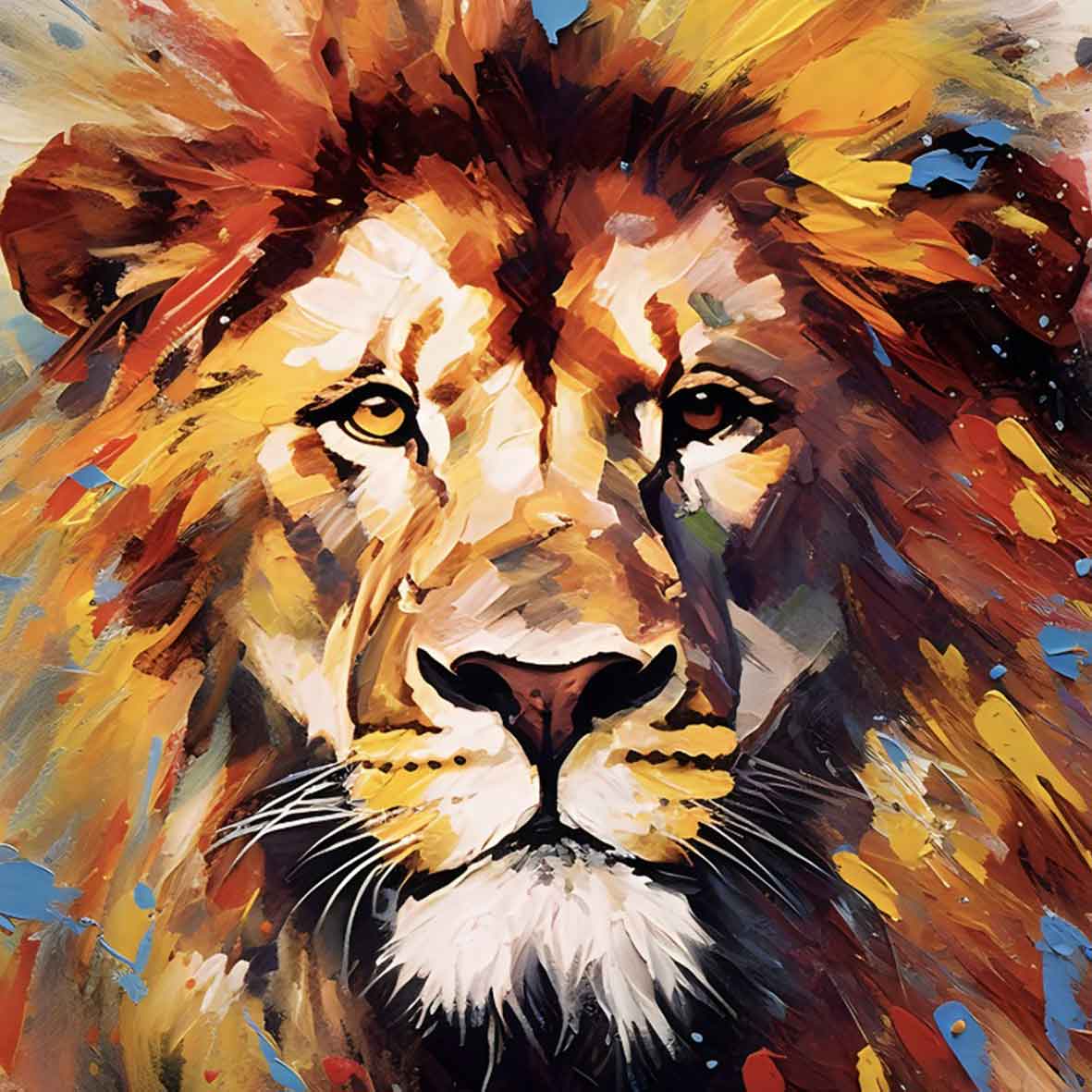 Oil Paint Effect Lion