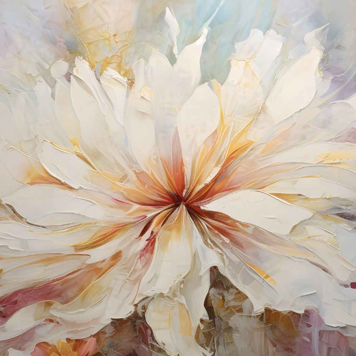 White Flower Closeup - Painting Effect