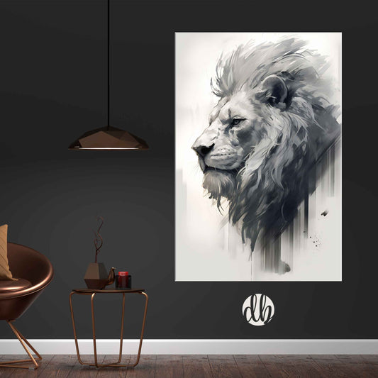 Subtle Paint Strokes - Lion