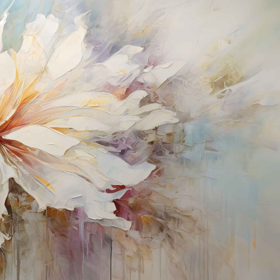 White Flower Closeup - Painting Effect