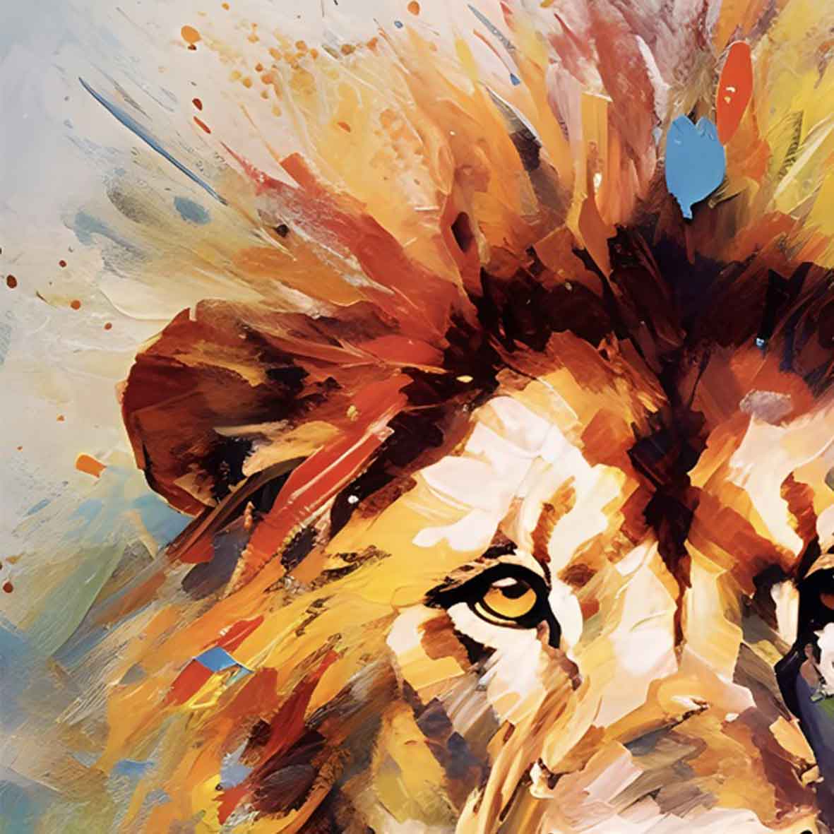 Oil Paint Effect Lion