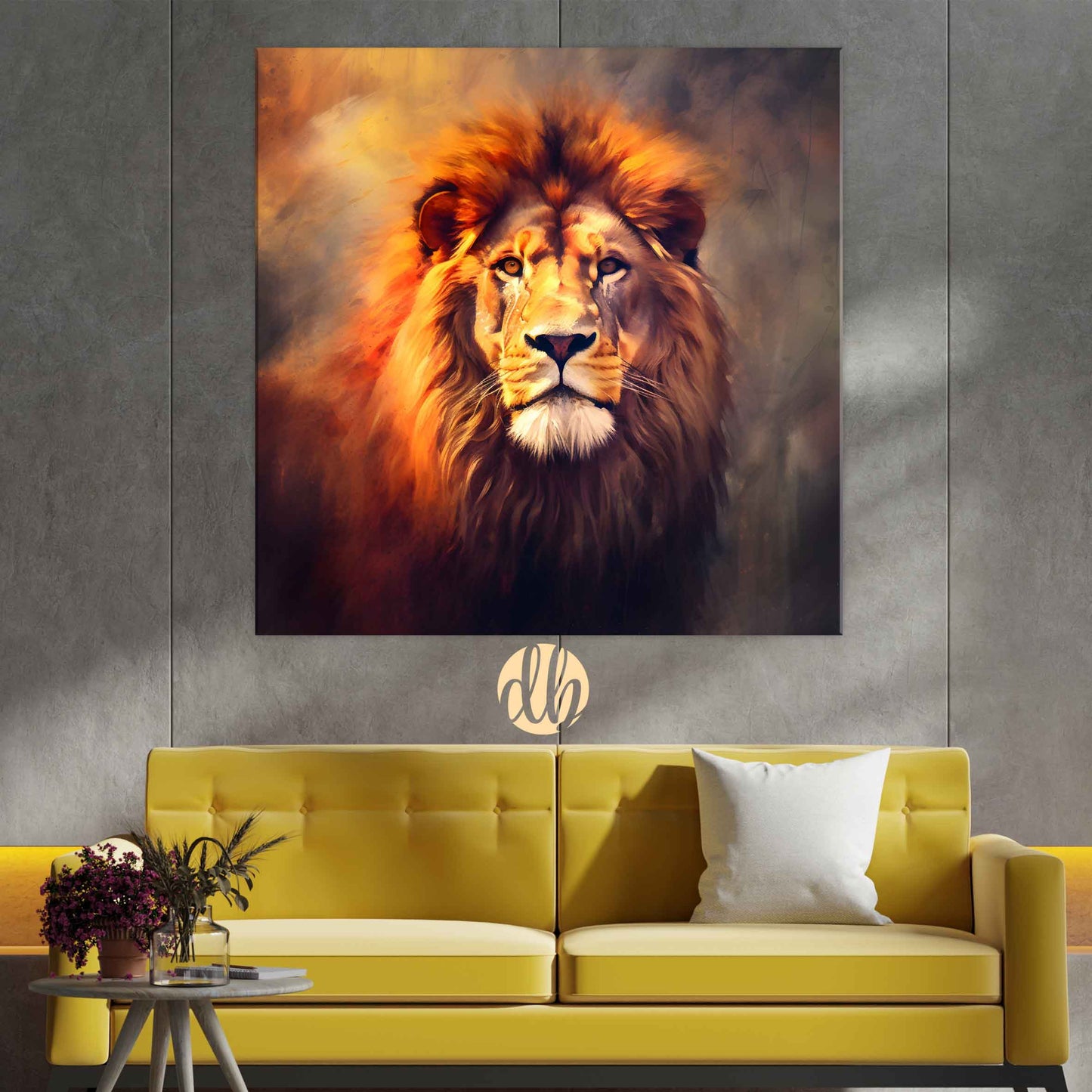 Closeup Painting Effect Lion