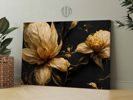 Elegant Golden Flower With Vintage Style