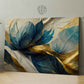 Blue Gold Flower Arrangement With Bracelet Leaves