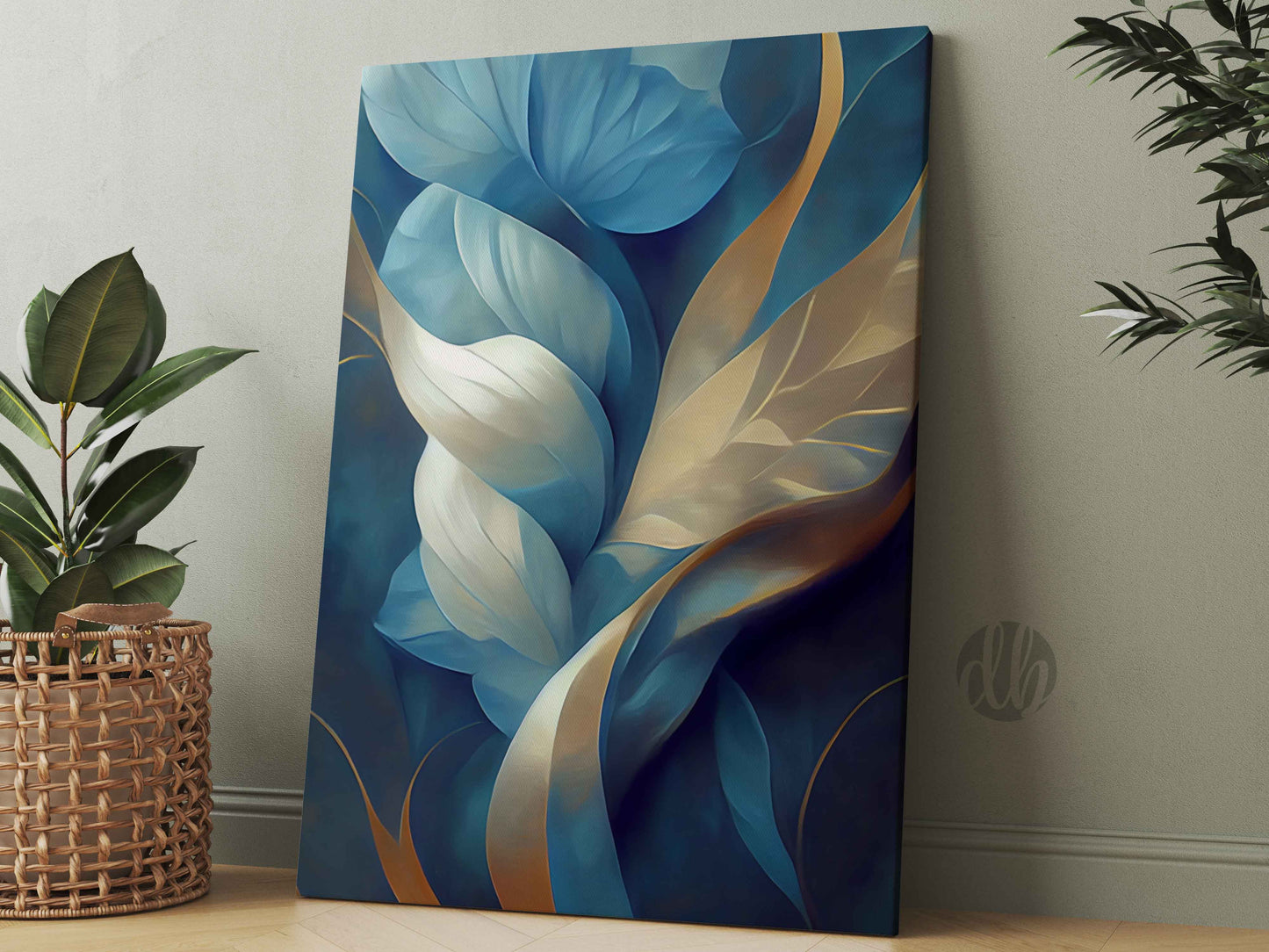 Elegant Blue Floral Design