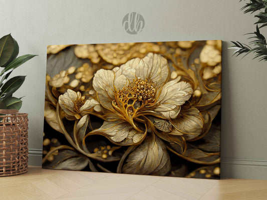 Luxurious Metallic Gold Floral